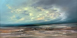 Dusky Ocean by Philip Raskin - Original Painting on Board sized 48x24 inches. Available from Whitewall Galleries